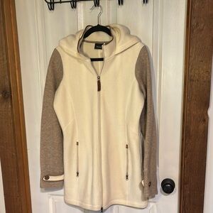 Marmot Cream and Brown Hooded Jacket